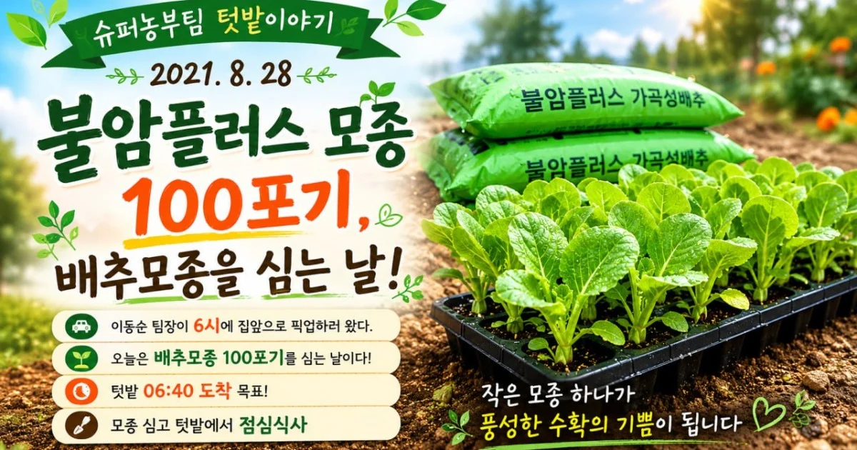 “오늘 심은 것은 여린 배추모종이지만, 함께 심은 것은 기다림과 정성, 그리고 공동체의 마음입니다.”